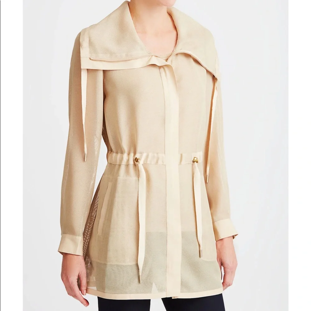 Etcetera Avian Mesh Lightweight Beige Jacket Size 14 - Picture 5 of 12